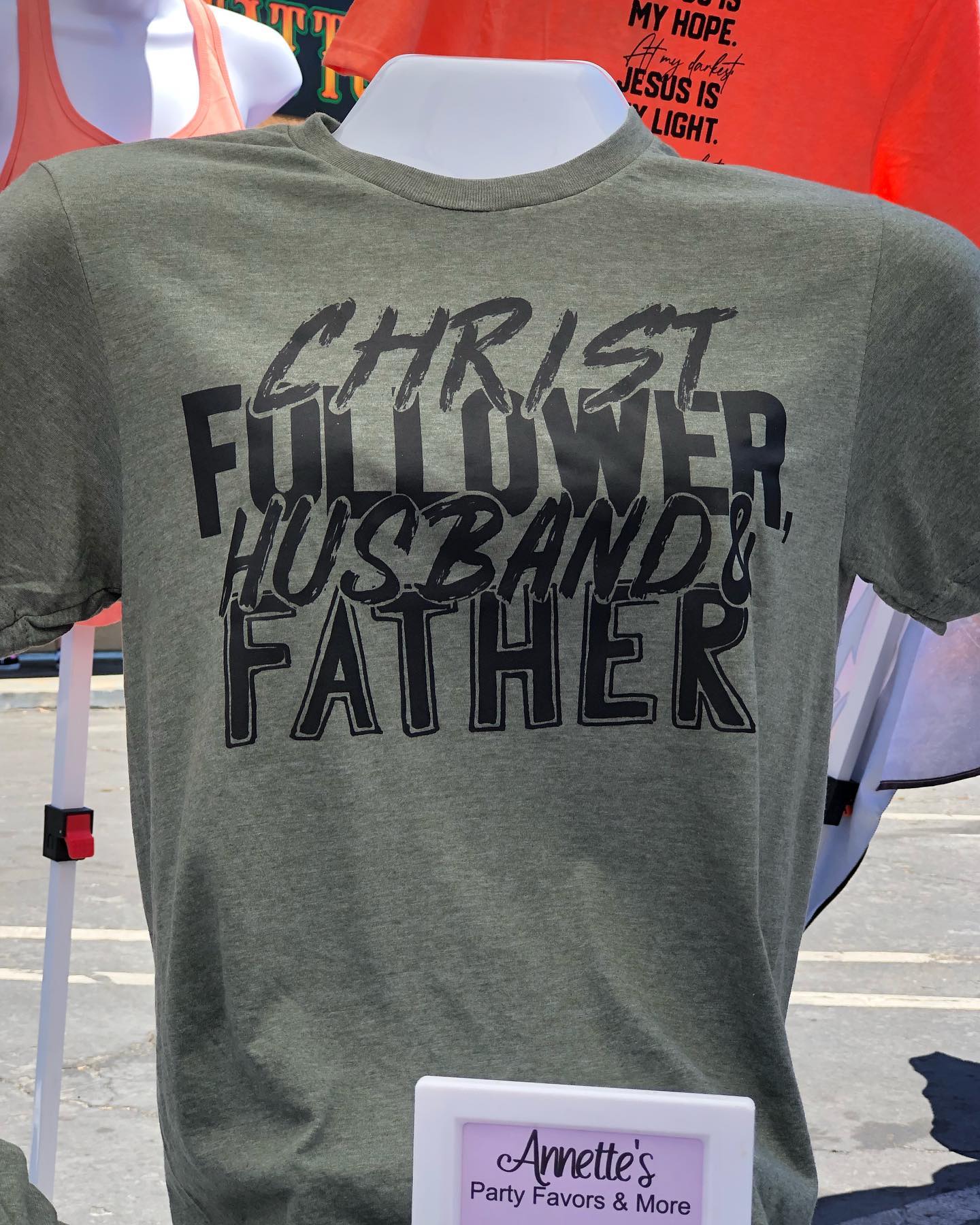 Christ Follower Husband Father Mens Tee
