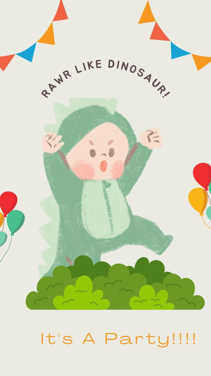 Animated Baby Dinosaur Video Invitation