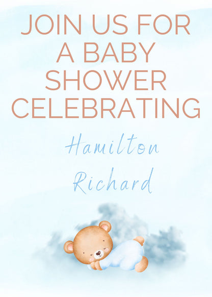 Can Bearly Wait Baby Shower Animated Invitation