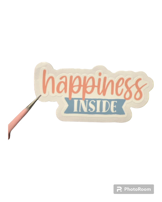 Happiness Inside  Die Cut Sticker Packing Labels Set Of 24