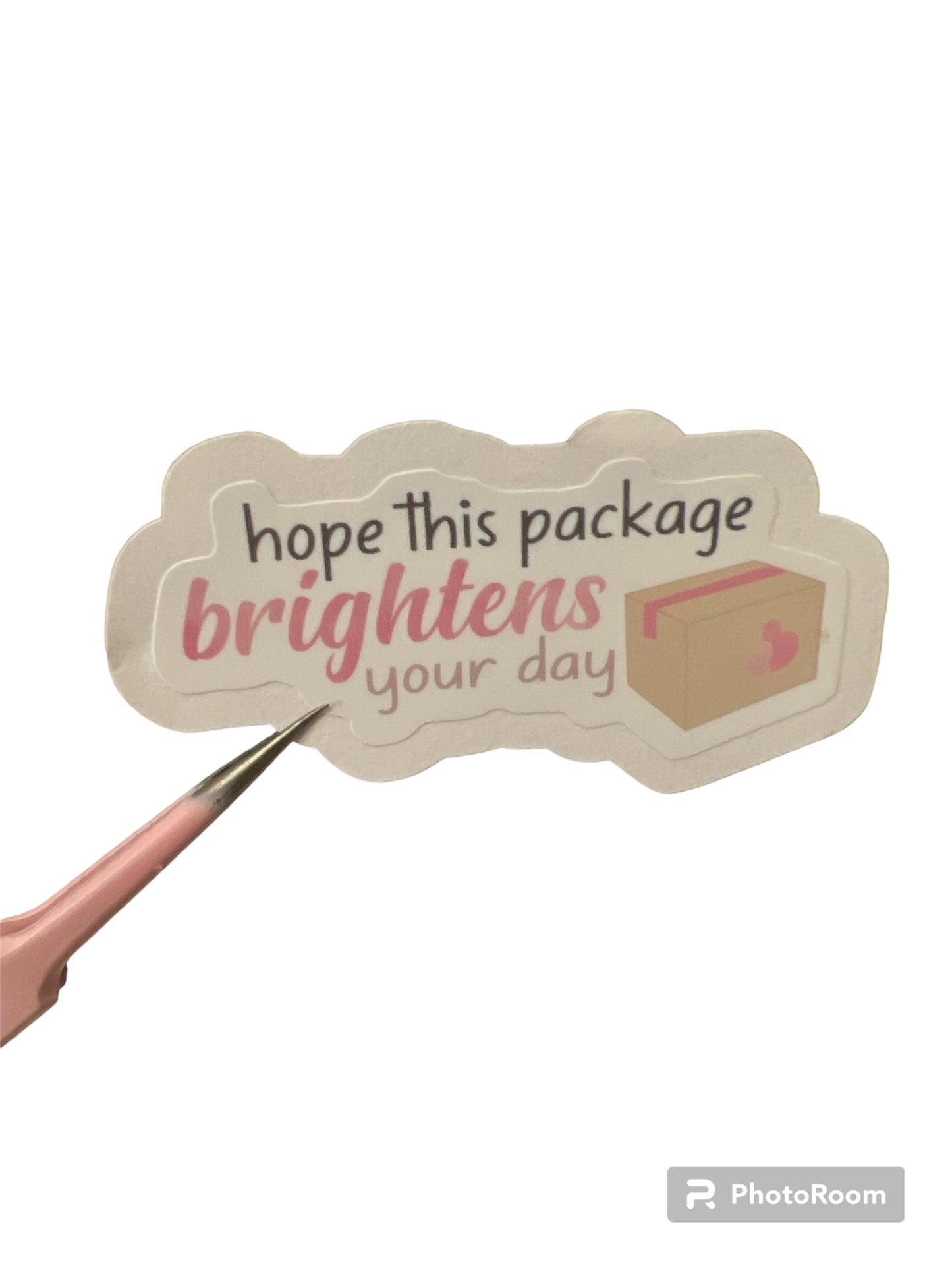 Hope This Package Brightens Your Day Die Cut Sticker Packing Labels Set Of 24