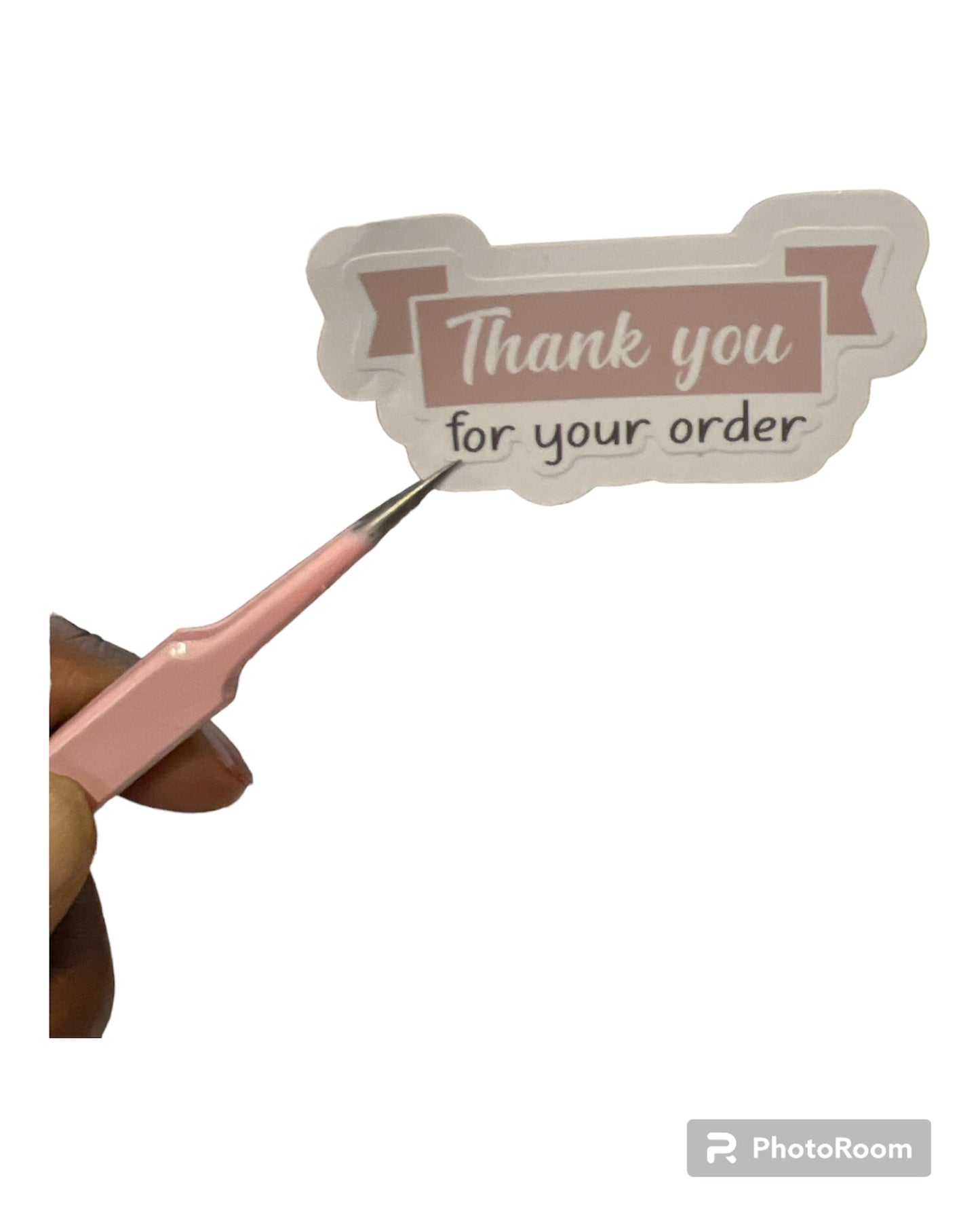 Banner Thank You For Your Order Die Cut Sticker Packing Label Set of 24