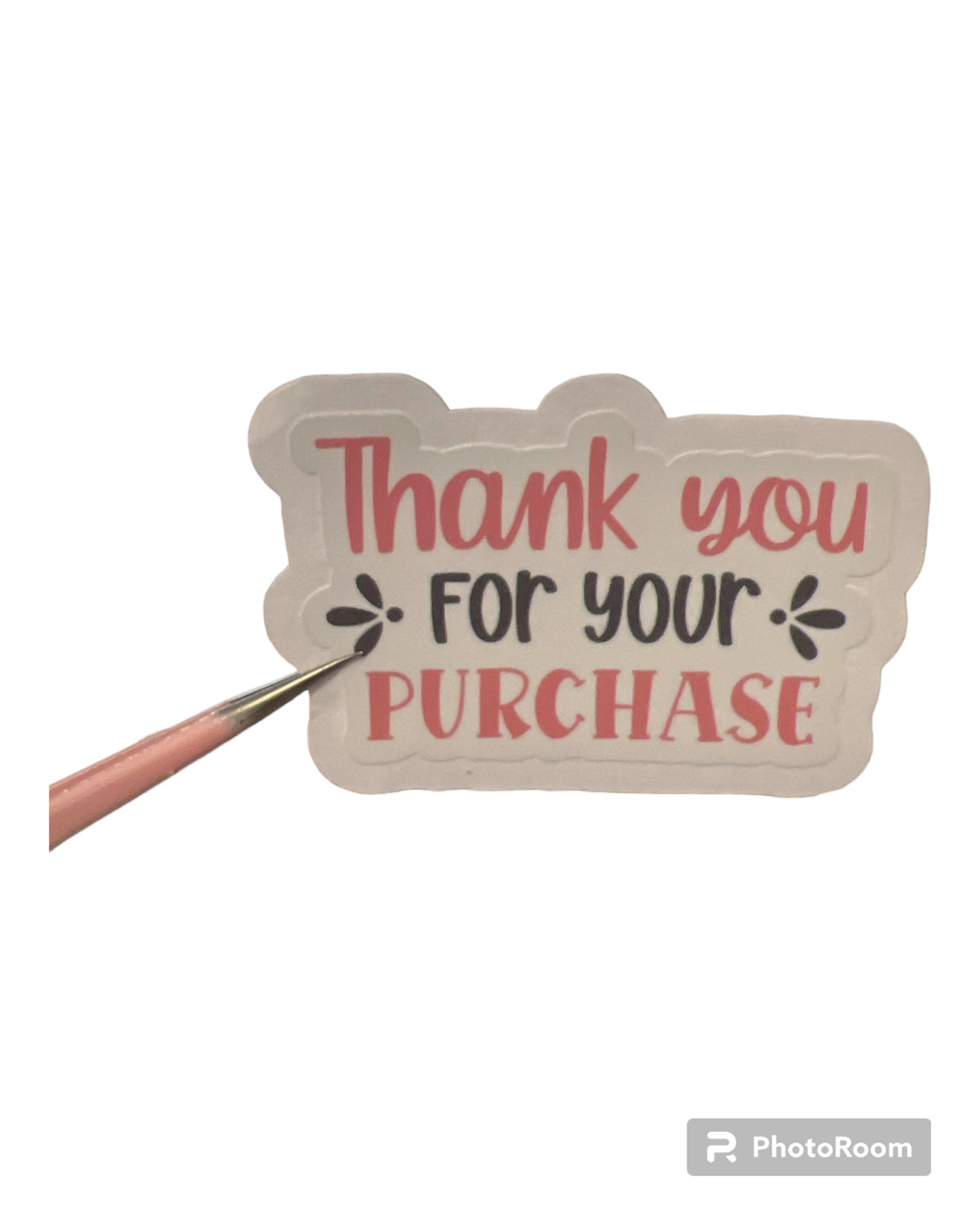 Thank You For Your Purchase Die Cut Sticker Packing Labels Set Of 24