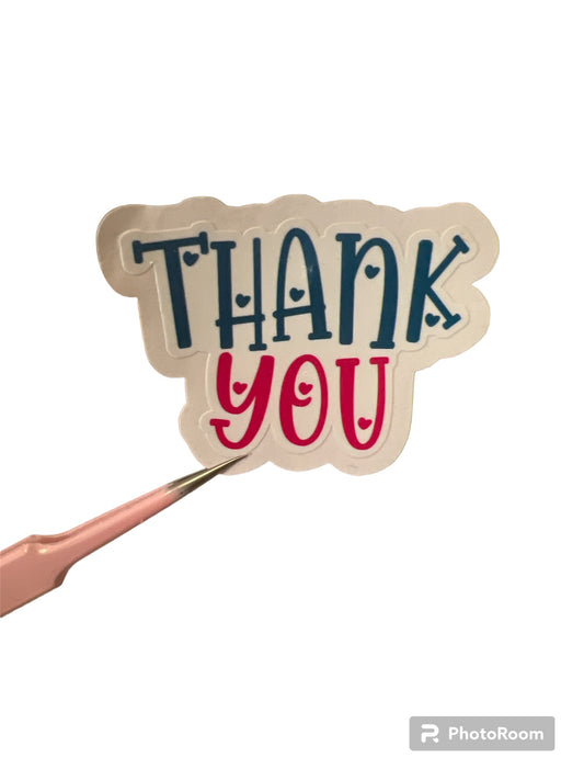 Thank You Die Cut Sticker Packing Labels Set Of 24