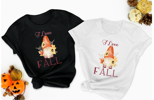 I Love Fall Gnome Tee