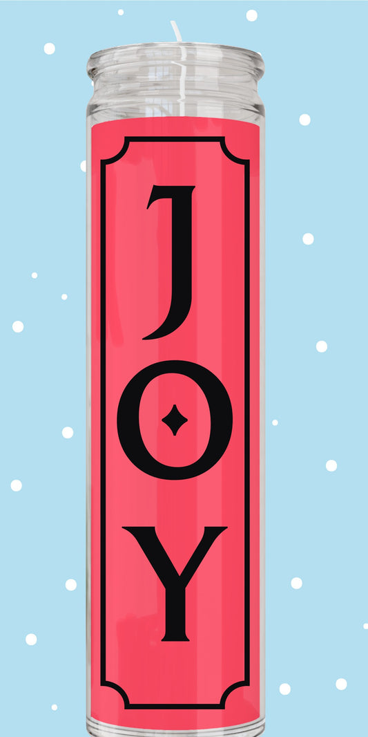 Joy Christmas Candle