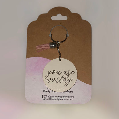 Round Inspirational Keychain