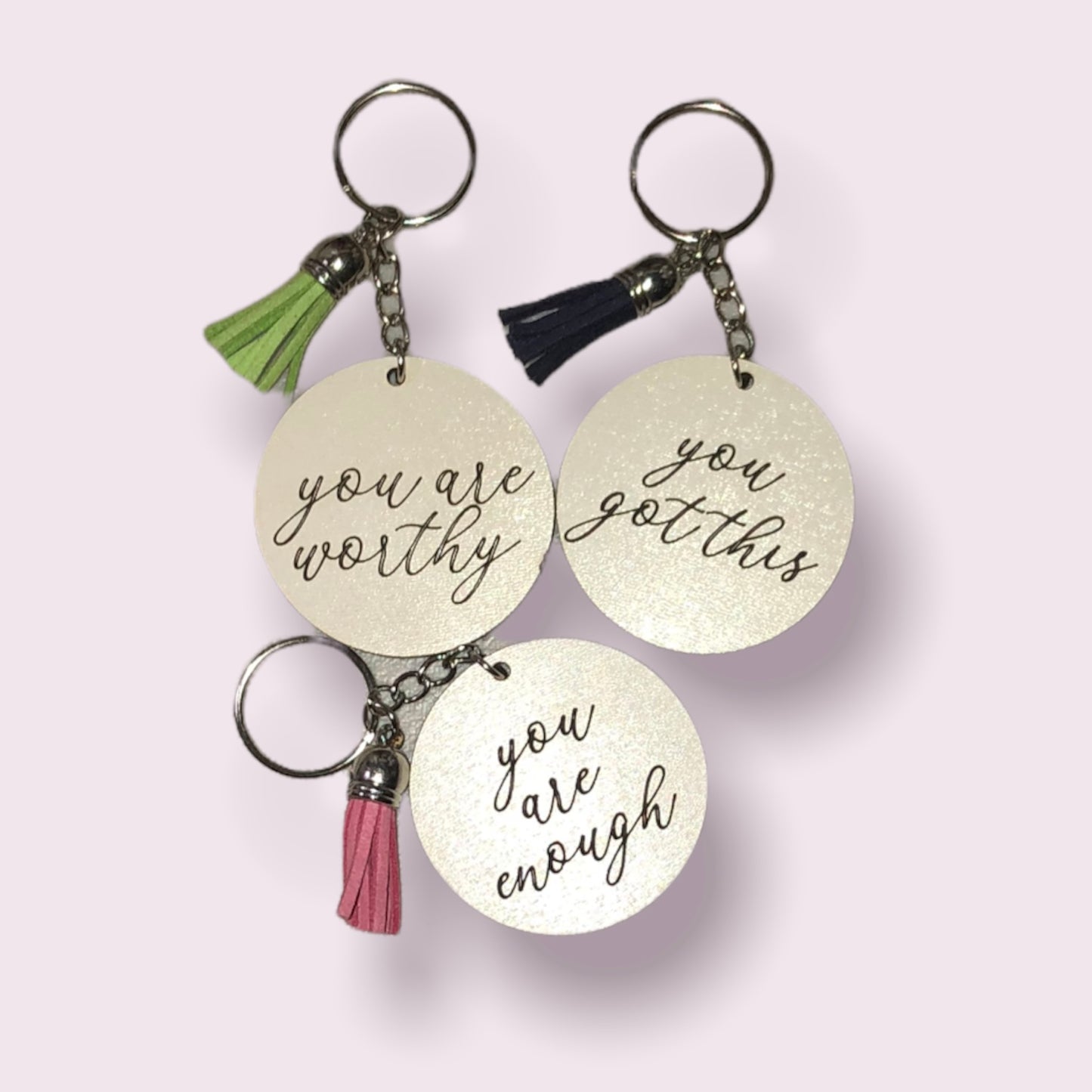 Round Inspirational Keychain