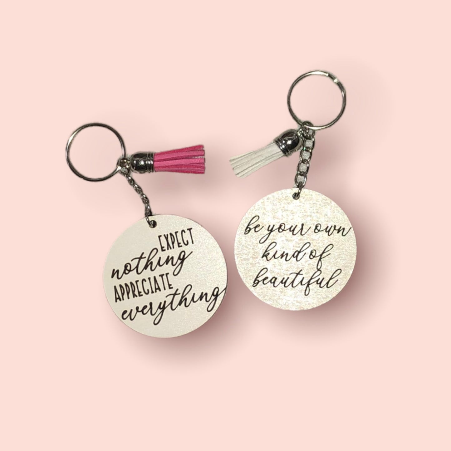 Round Motivational Keychain