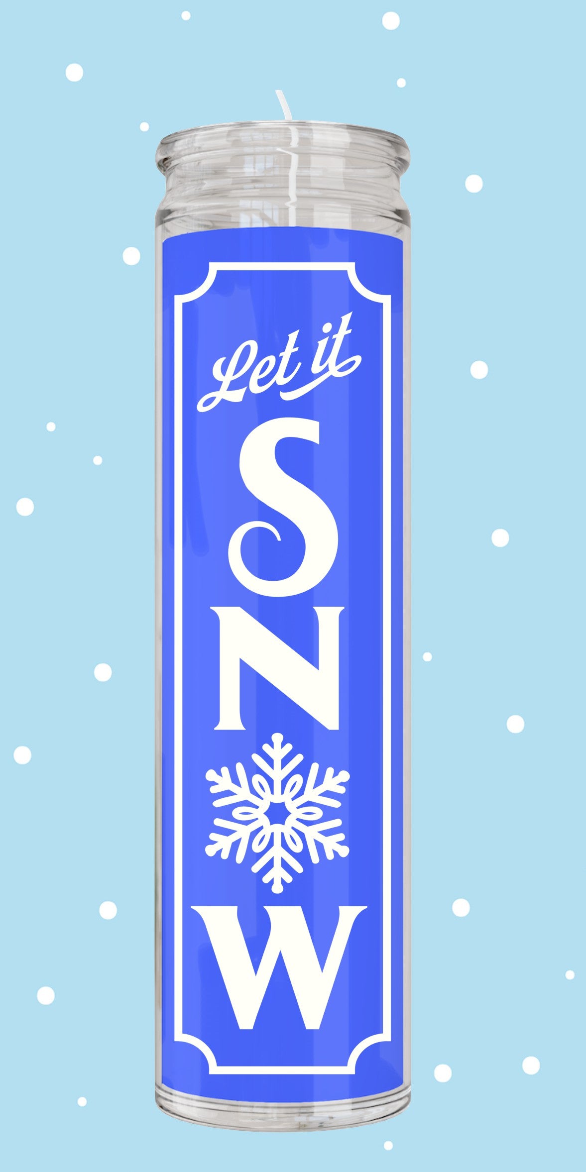 Let It Snow Christmas Candle