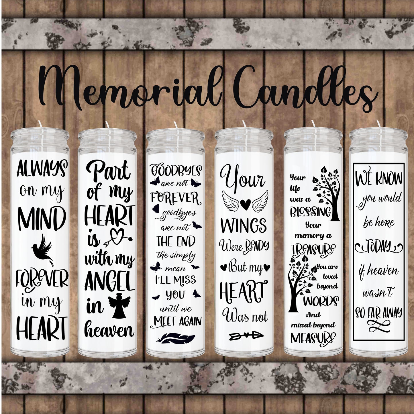 Memorial Keepsake Candles Sympathy Condolences