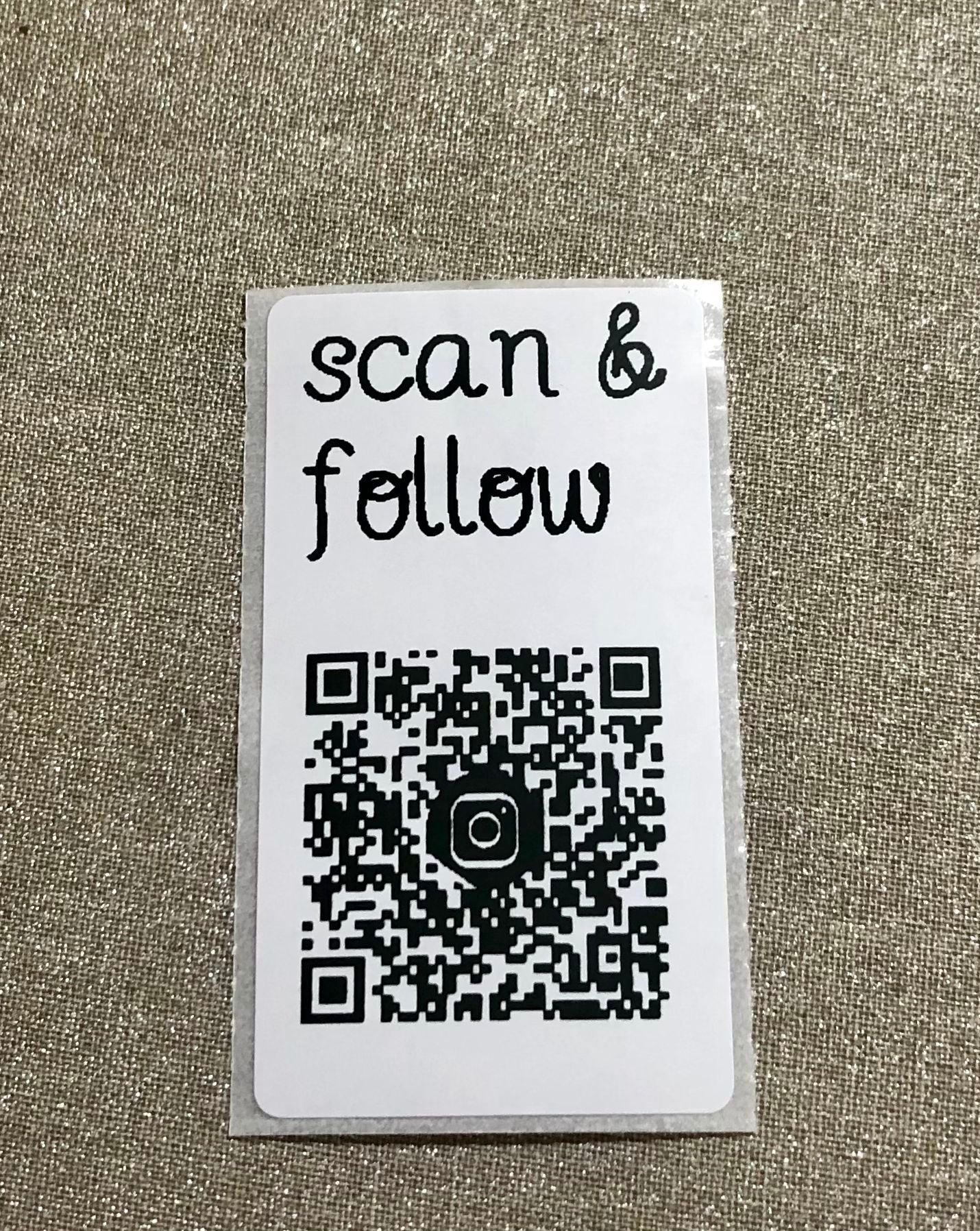 Scan & Follow with QR Code Vertical Thank You Stickers, Thermal Printer Labels, 2.25 x 1.25 Inch Small Business Packaging Stickers