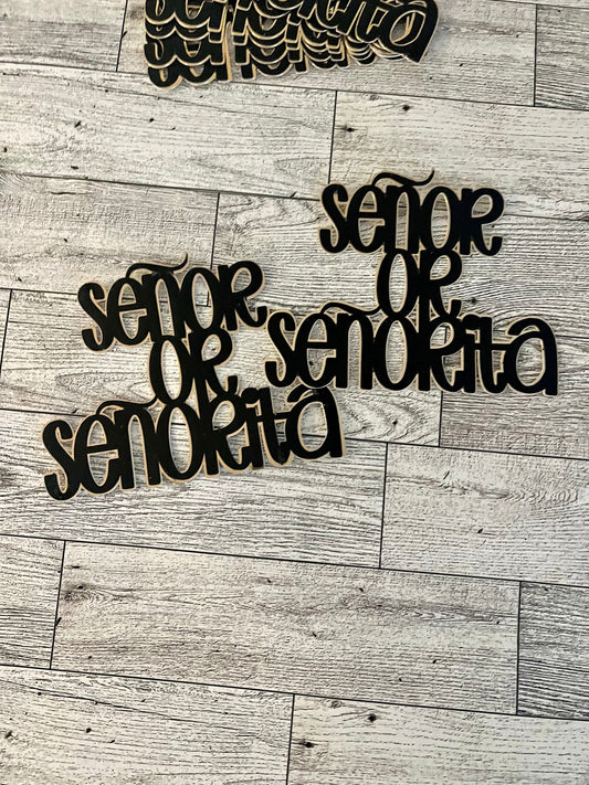 Senor or Senorita Sign Party Cut Outs For Centerpieces Wall Decor